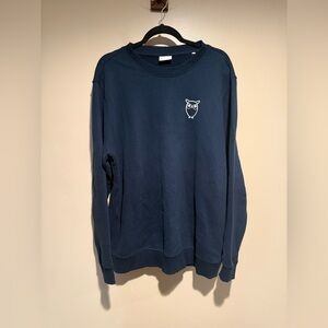 Knowledge Cotton Navy Blue Owl Sweatshirt